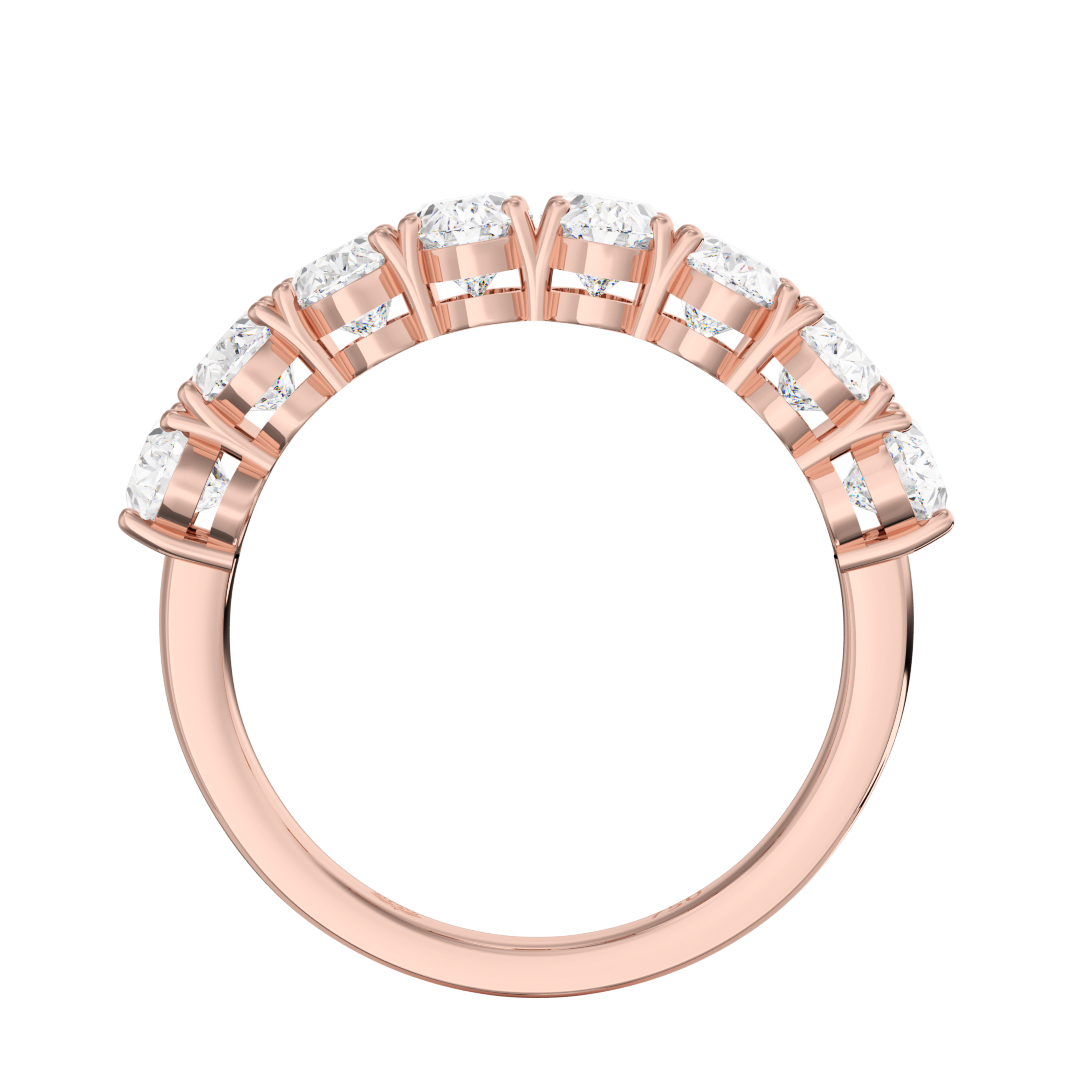 Sandrine Oval Cut Diamond Half Wedding Band