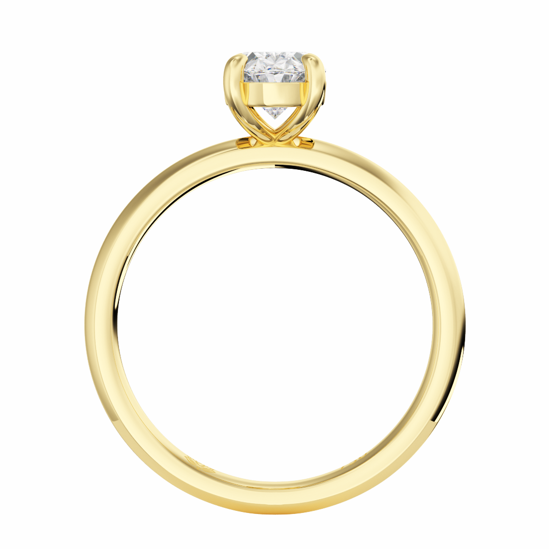 Serenity Oval Solitaire Diamond Ring