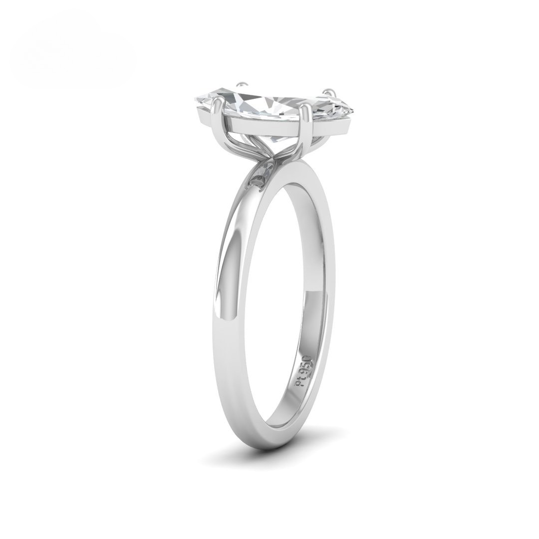 Anaya Solitaire Marquise Cut With Diamond Engagement Ring