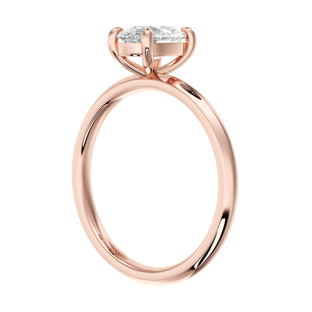 Serenity Oval Solitaire Diamond Ring