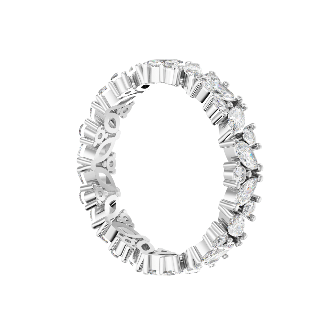 Béatrice Marquise & Round Cut Half Band