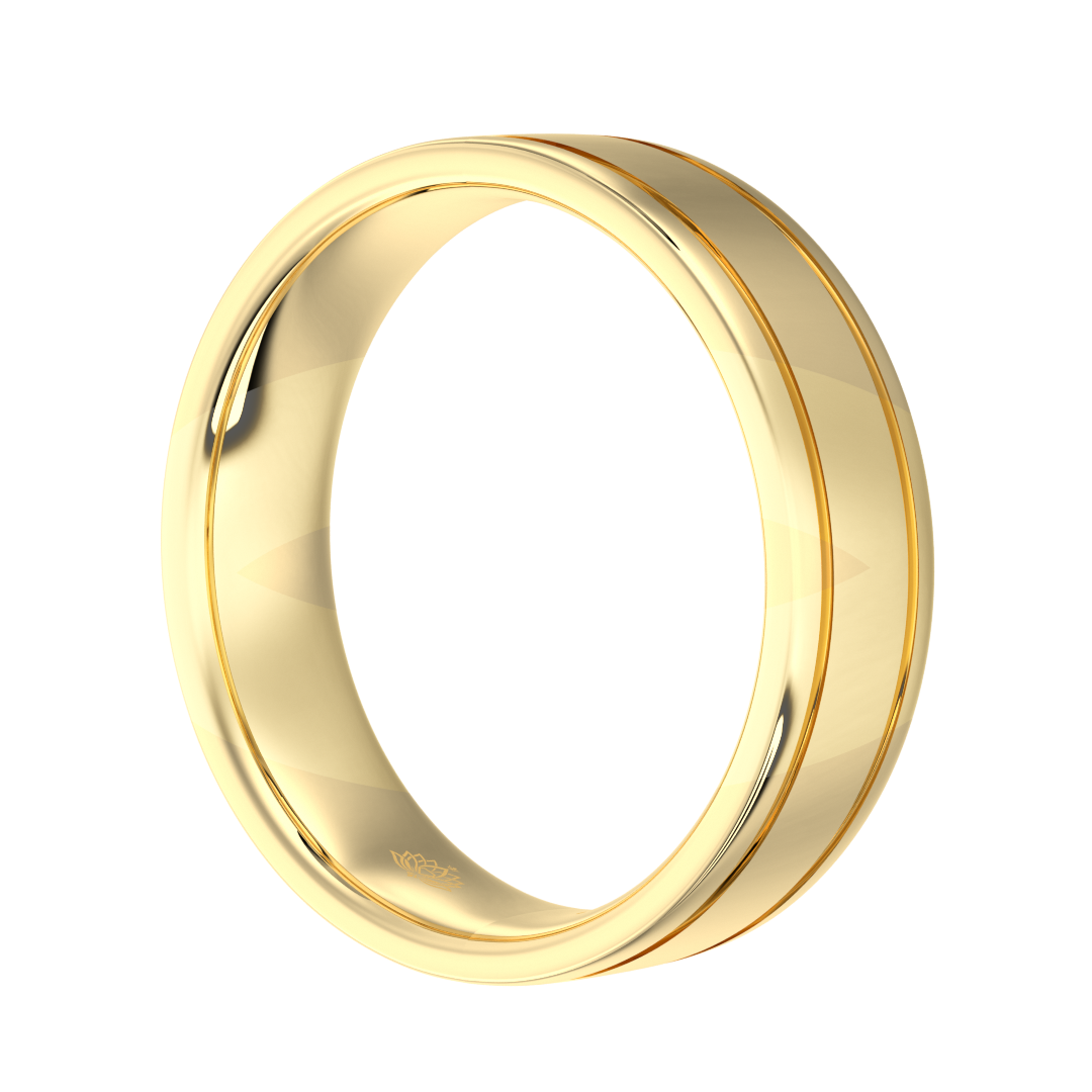 Sterling Grooved Matte Men's Band