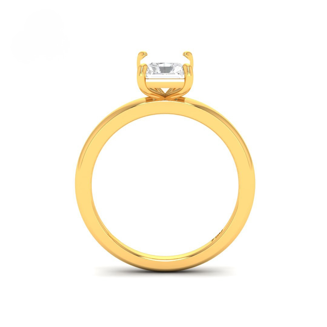 Anaya Solitaire Radiant Cut With Diamond Engagement Ring