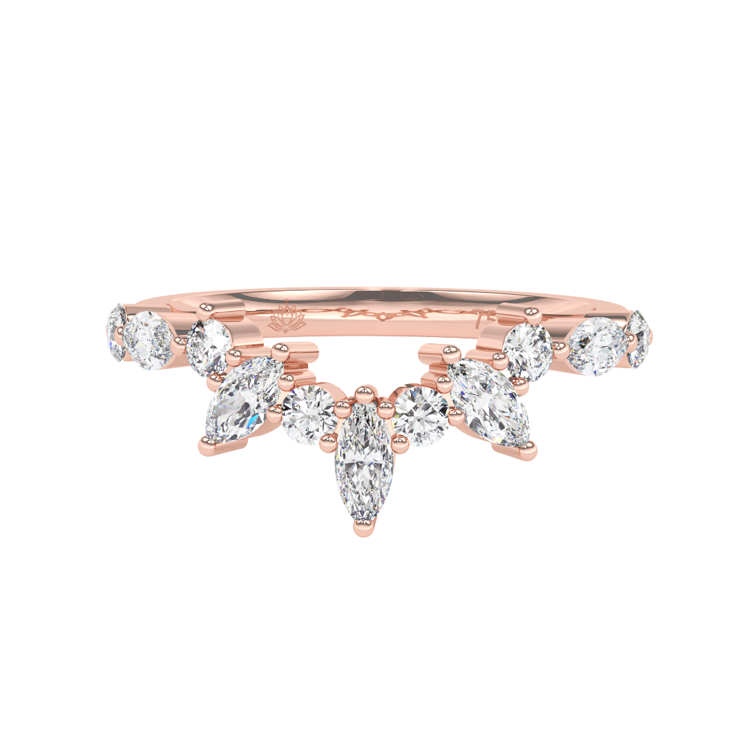 Cordelia 2 Stone Cut Diamond Wedding Band