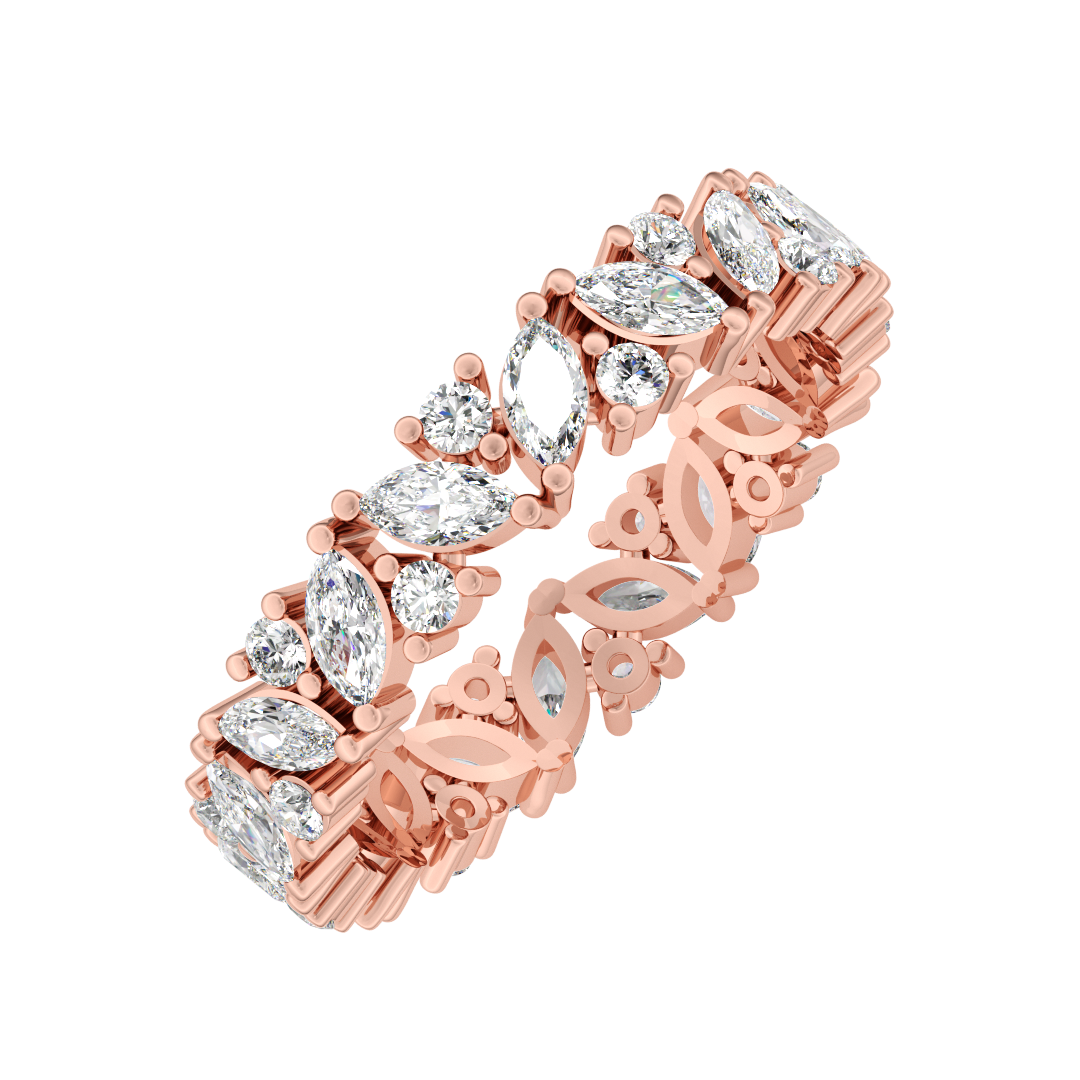 Béatrice Marquise & Round Cut Half Band
