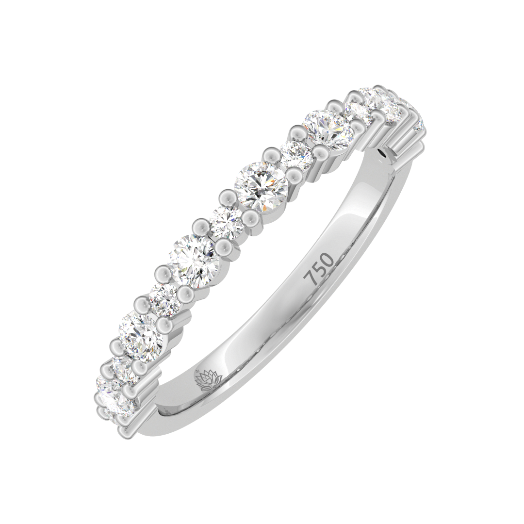 Luminara Round Brilliant Cut Diamond Wedding Band