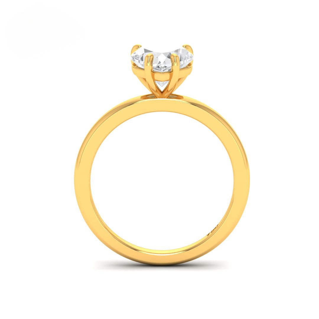Anaya Solitaire Heart Cut With Diamond Engagement Ring