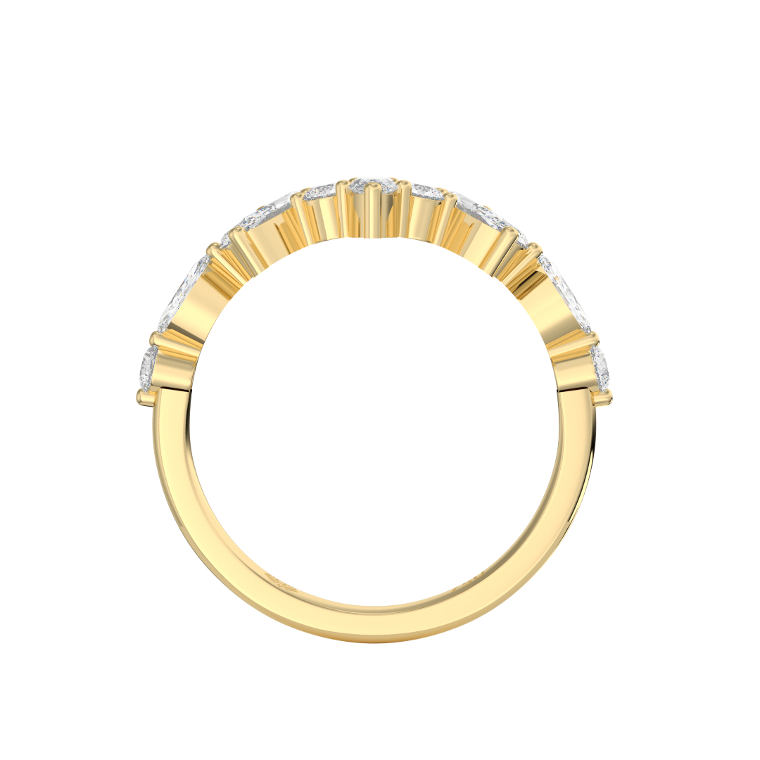 Cordelia 2 Stone Cut Diamond Wedding Band