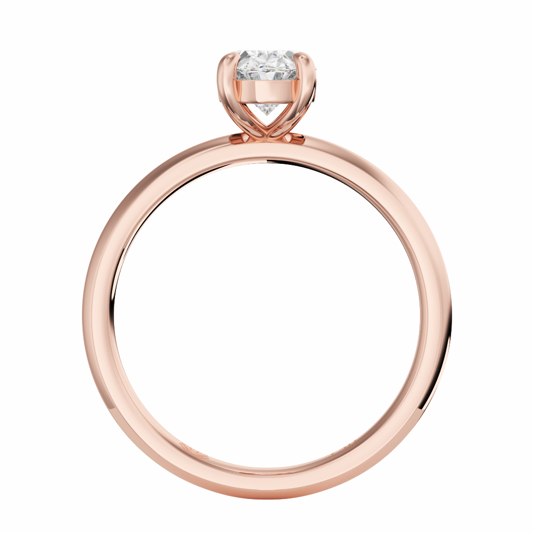 Serenity Oval Solitaire Diamond Ring