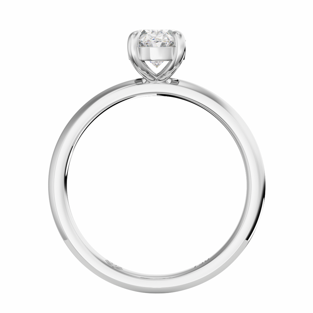 Serenity Oval Solitaire Diamond Ring
