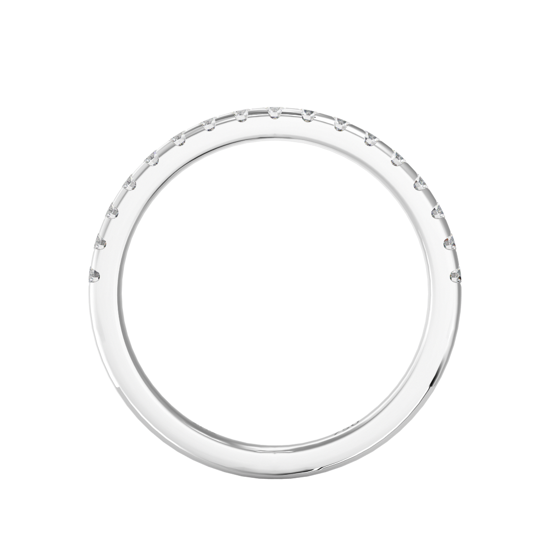 Delphine Round Brilliant Cut Gold Diamond Wedding Band