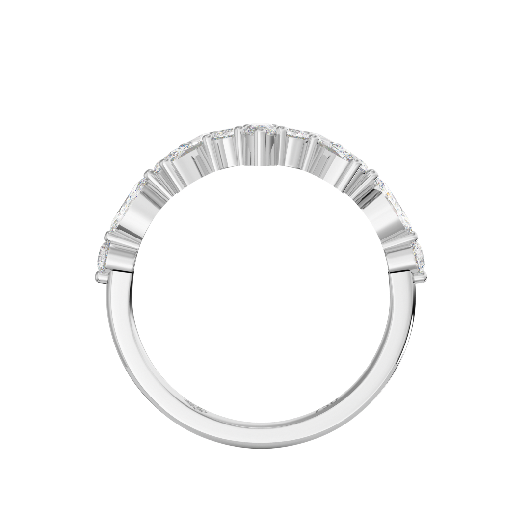 Cordelia 2 Stone Cut Diamond Wedding Band