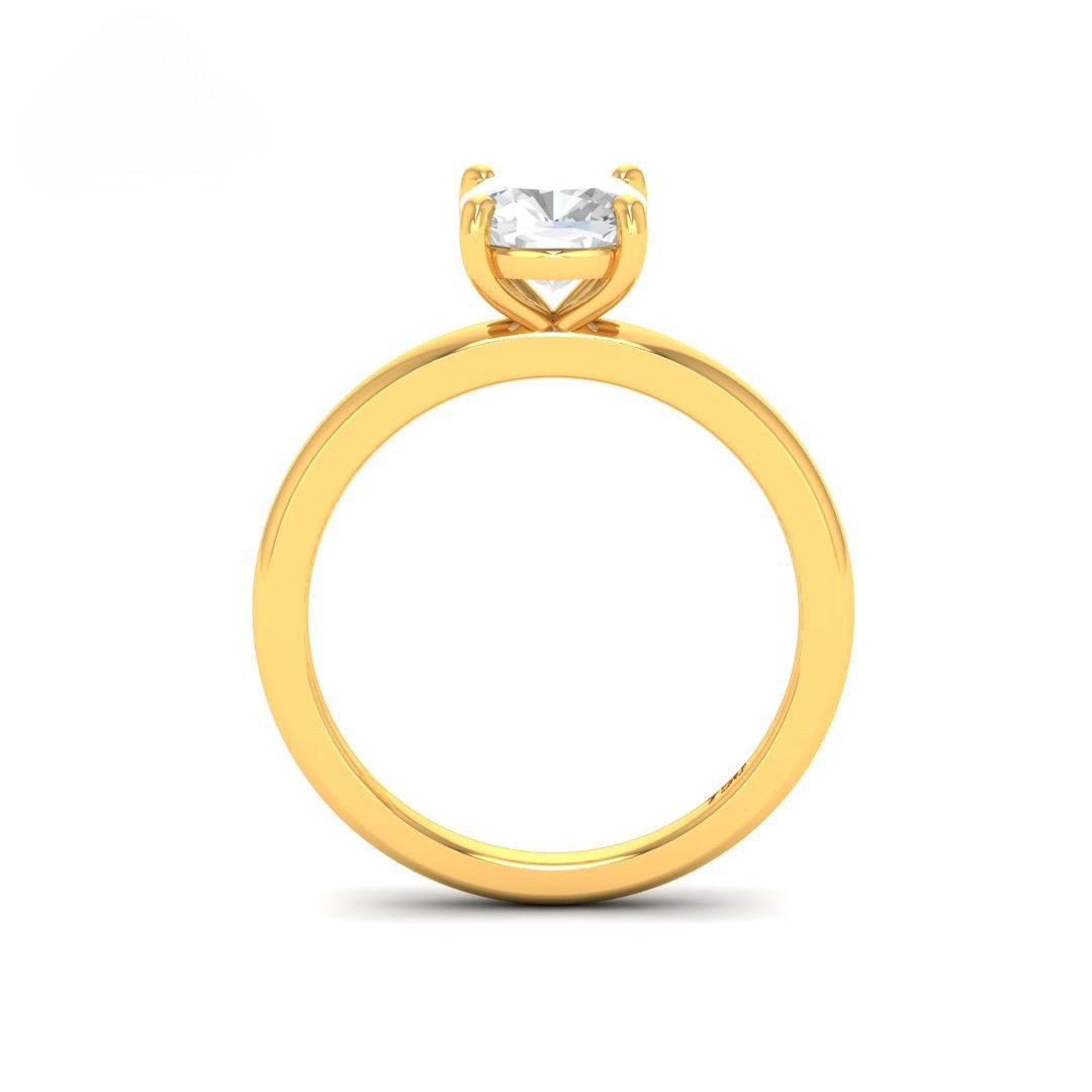 Anaya Solitaire Cushion Cut With Diamond Engagement Ring