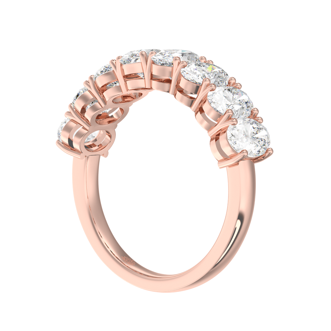Sandrine Oval Cut Diamond Half Wedding Band
