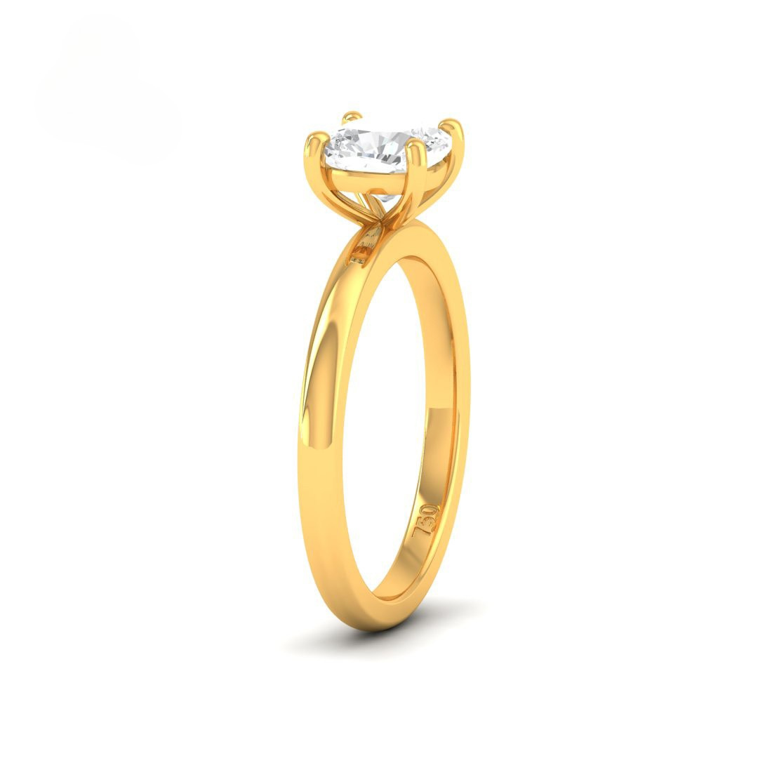 Anaya Solitaire Cushion Cut With Diamond Engagement Ring
