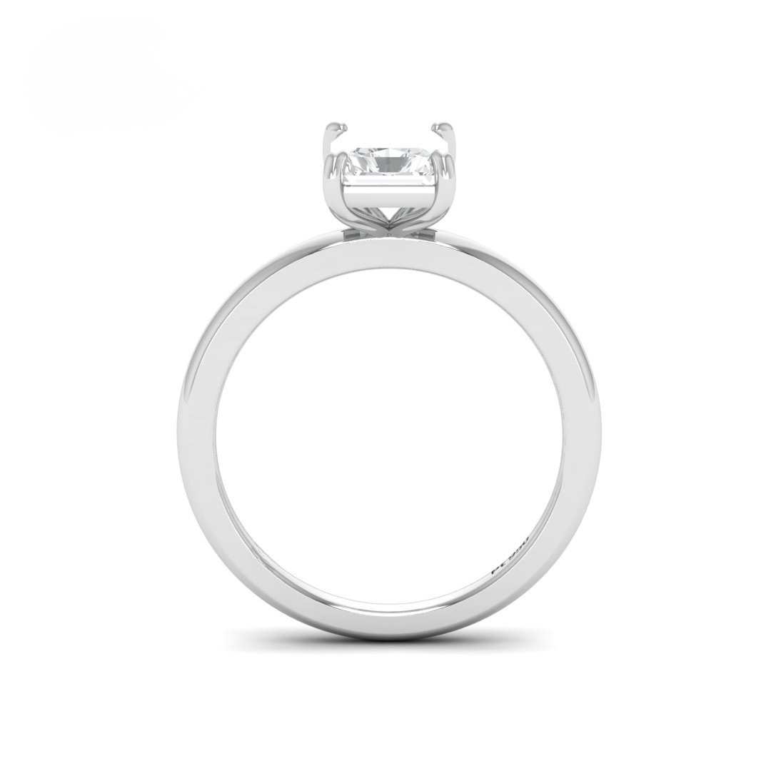 Anaya Solitaire Radiant Cut With Diamond Engagement Ring