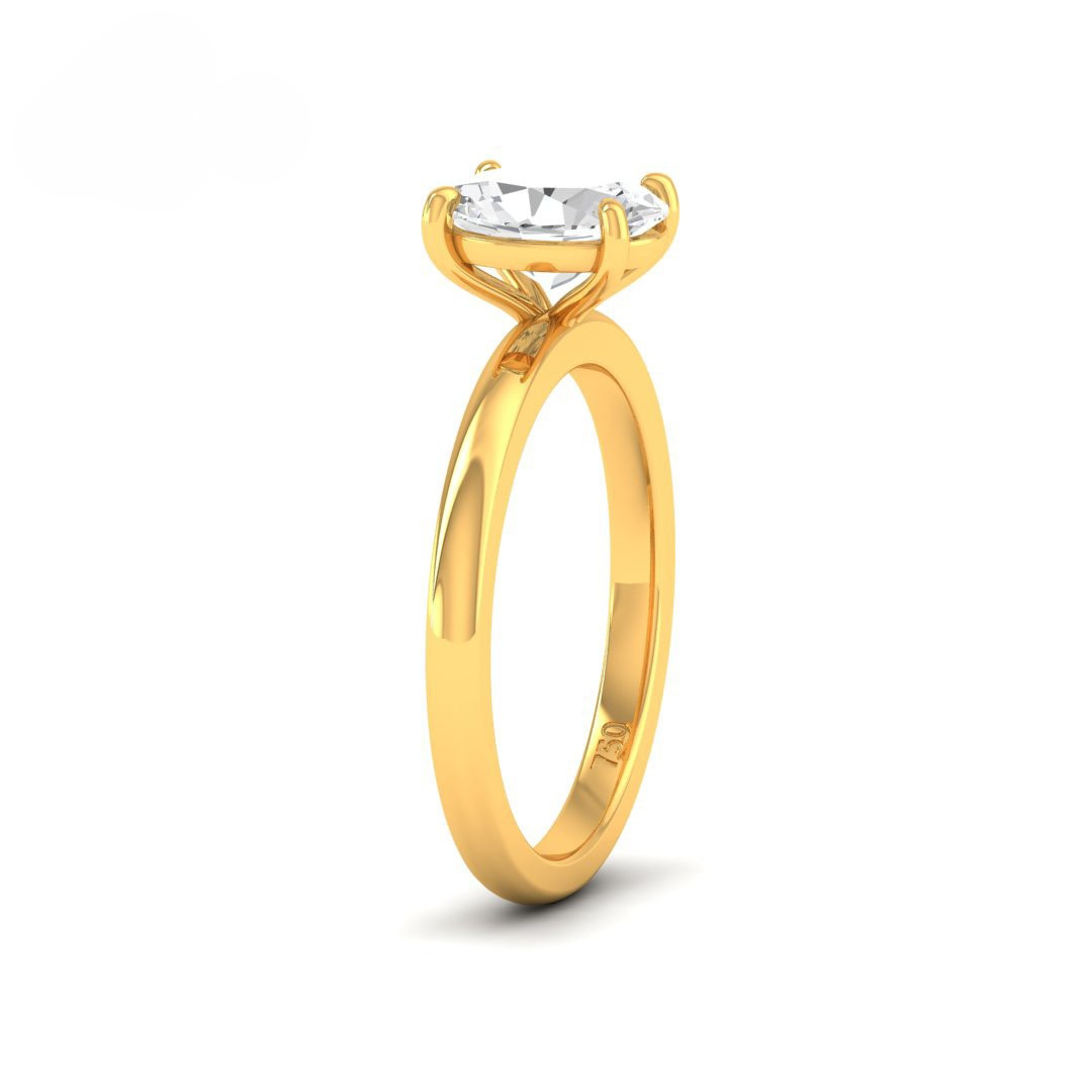 Anaya Solitaire Oval Cut With Diamond Engagement Ring
