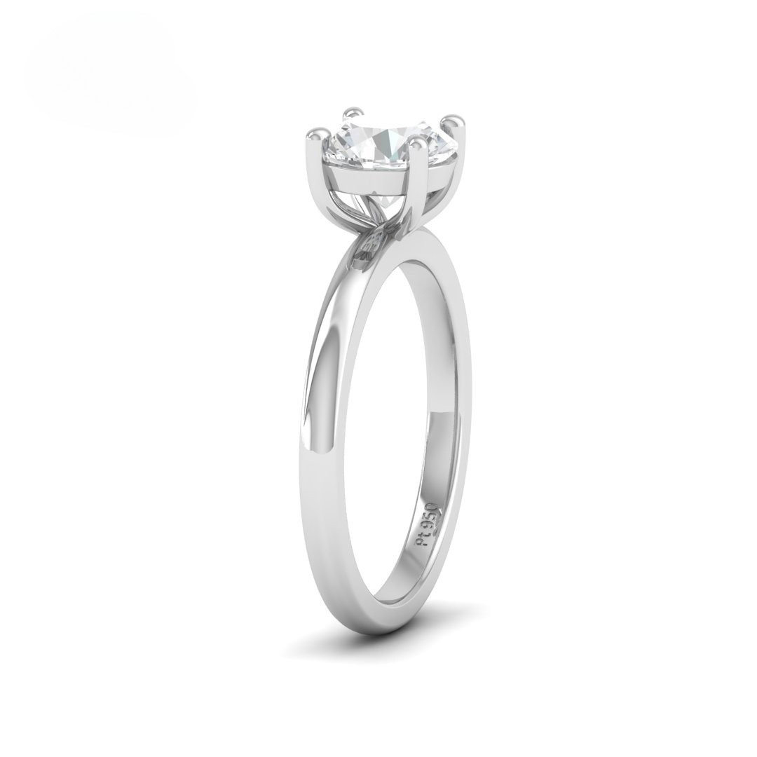 Anaya Solitaire Round Cut With Diamond Engagement Ring