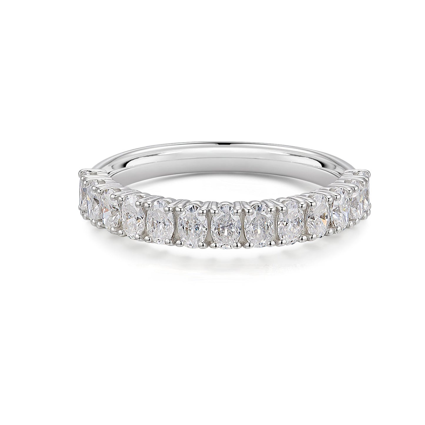 Sandrine Oval Cut Diamond Half Wedding Band